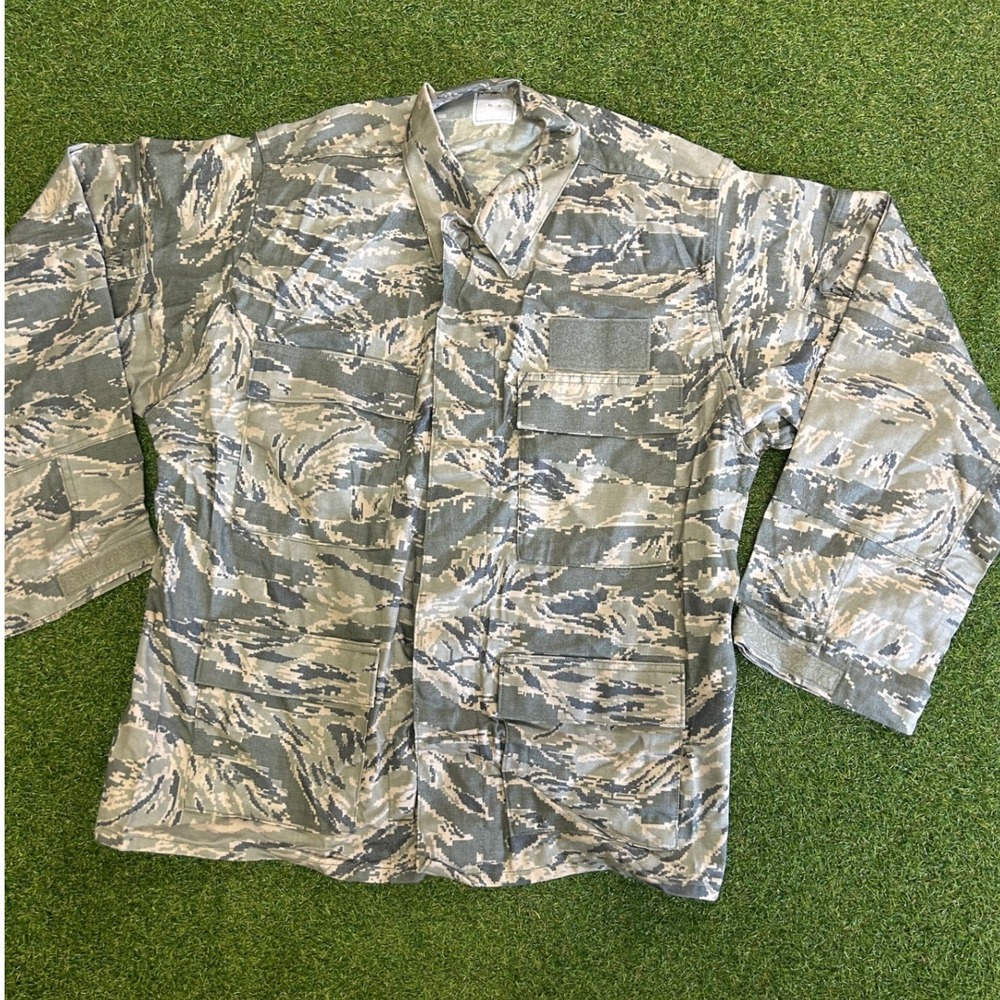 US Air Force ABU Digital Tiger Stripe Camo Combat Shirt Jacket XL-R Military